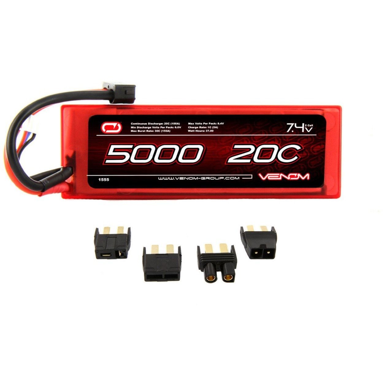 VNR1555 20C 7.4V 5000mAh 2S LiPo: UNI 1.0 Plug