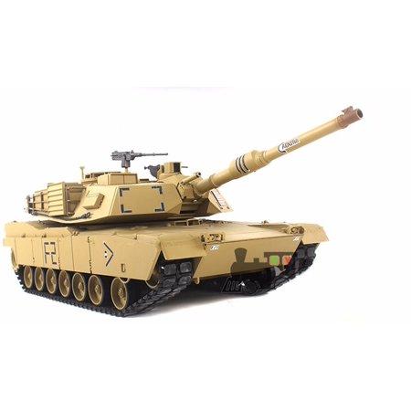 2.4Ghz Radio Remote Control 1/16 US M1A2 Abrams Airsoft Battle Tank w/Sound & Sm