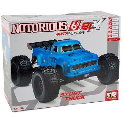 Arrma Notorious 6S Classic BLX Brushless RTR 1/8 Monster Stunt Truck (Blue)
w/TTX300 2.4GHz Radio