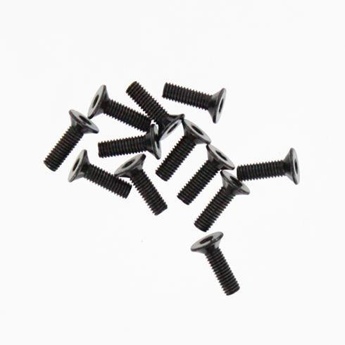 BS502-027 Flat Head Machined Thread Hex Screw 3x10mm