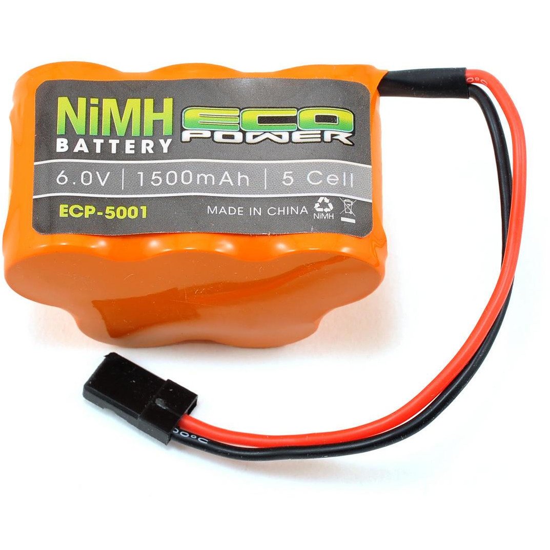 EcoPower 5-Cell 6.0V NiMH Hump Receiver Pack (1500mAh)
