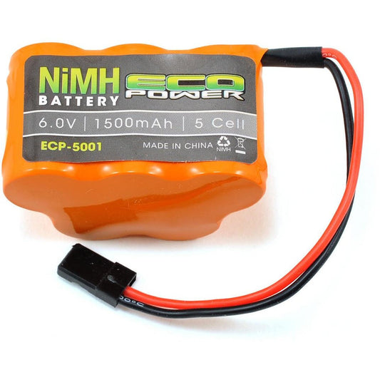 EcoPower 5-Cell 6.0V NiMH Hump Receiver Pack (1500mAh)