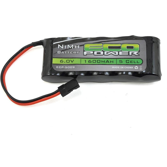EcoPower 5-Cell NiMH Stick Receiver Battery Pack (6.0V/1600mAh)