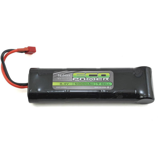 EcoPower 7-Cell NiMH Stick Pack Battery w/T-Style Connector (8.4V/5000mAh)