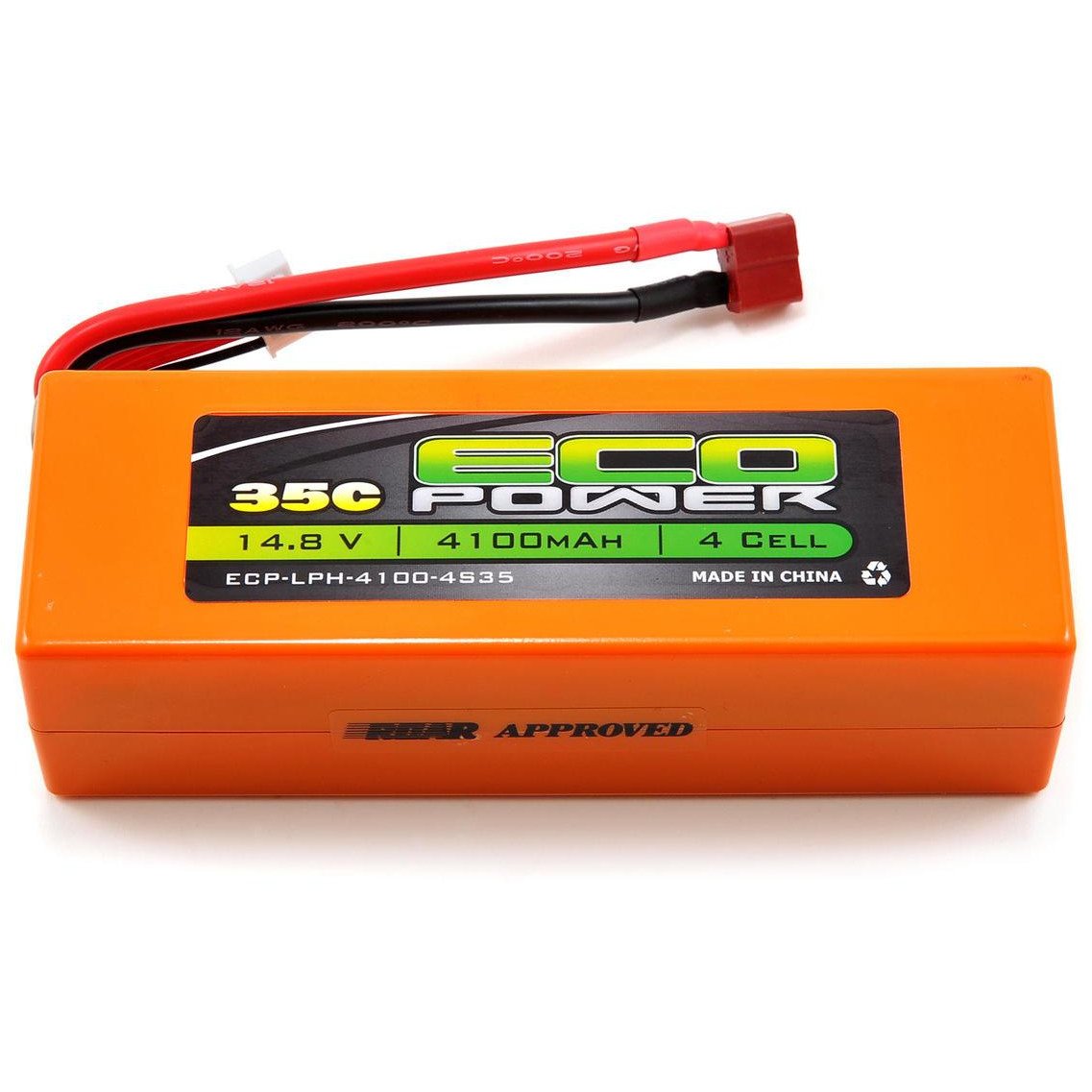 EcoPower "Electron" 4S 35C Hard Case LiPo Battery (14.8V/4100mAh)(ROAR Approved)
