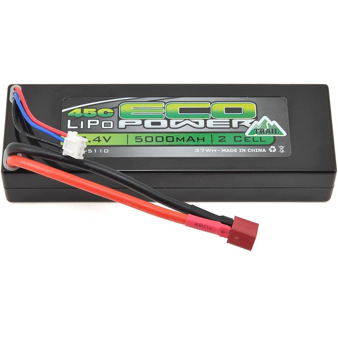 EcoPower "Trail" 2S 45C Hard Case LiPo Battery (7.4V/5000mAh)