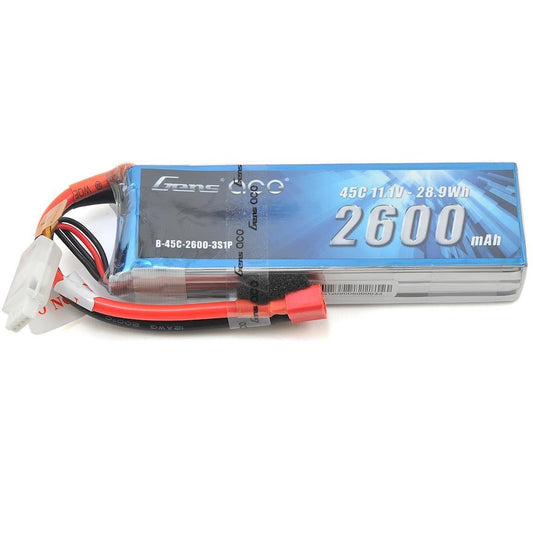 Gens Ace 3s LiPo Battery 45C  (11.1V/2600mAh)