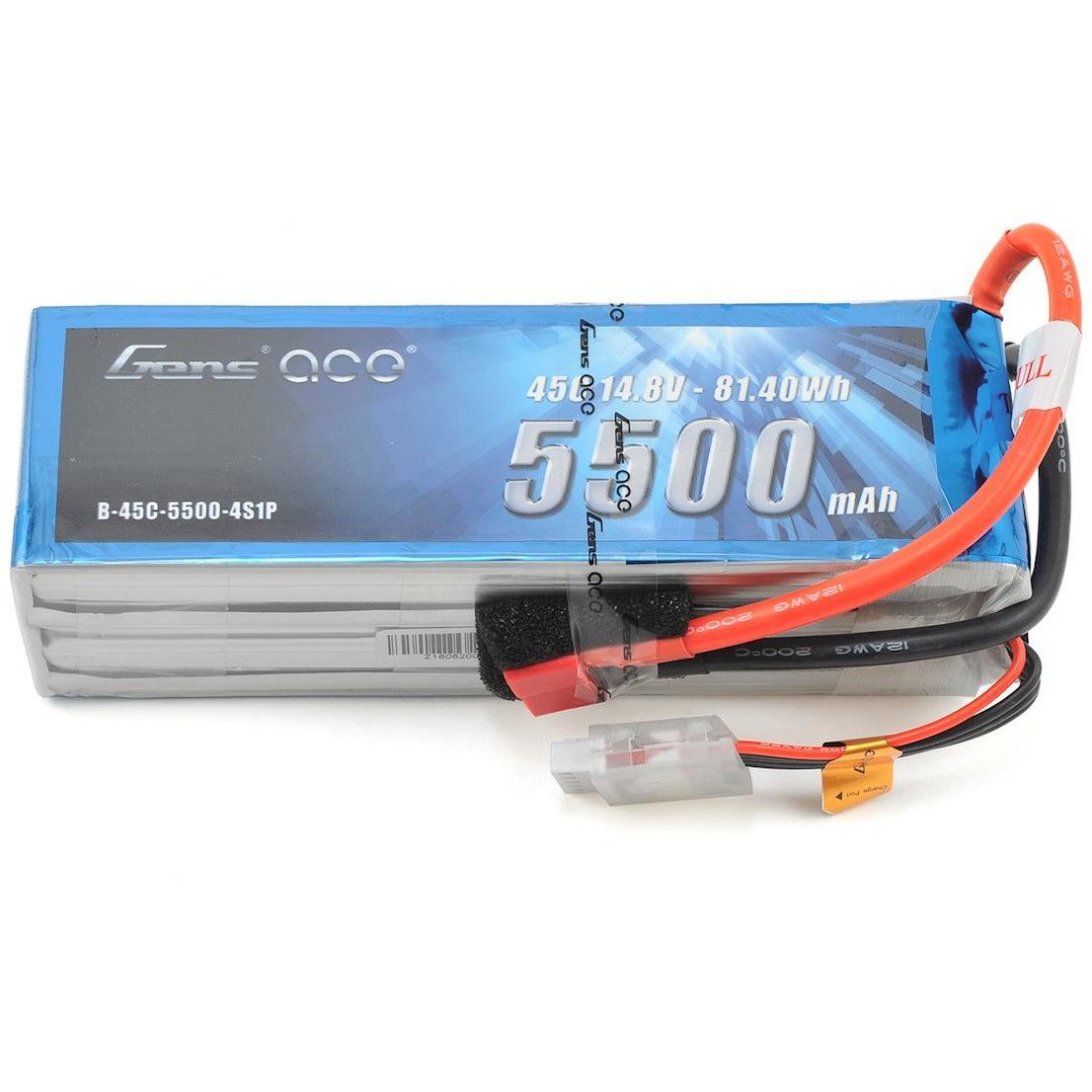 Gens Ace 4s LiPo Battery 45C  (14.8V/5500mAh)