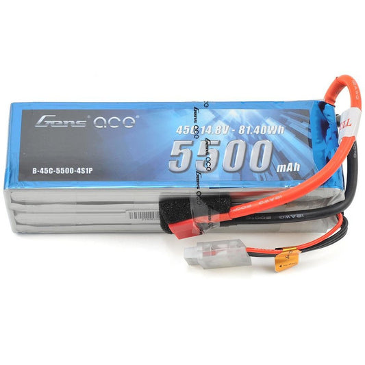 Gens Ace 4s LiPo Battery 45C  (14.8V/5500mAh)