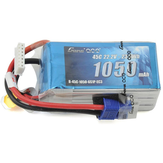 Gens Ace 6s LiPo Battery 45C (22.2V/1050mAh)