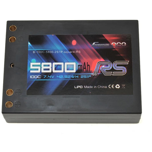 Gens Ace Race Spec 2S Square LiPo Battery Pack 100C (7.4V/5800mAh)
