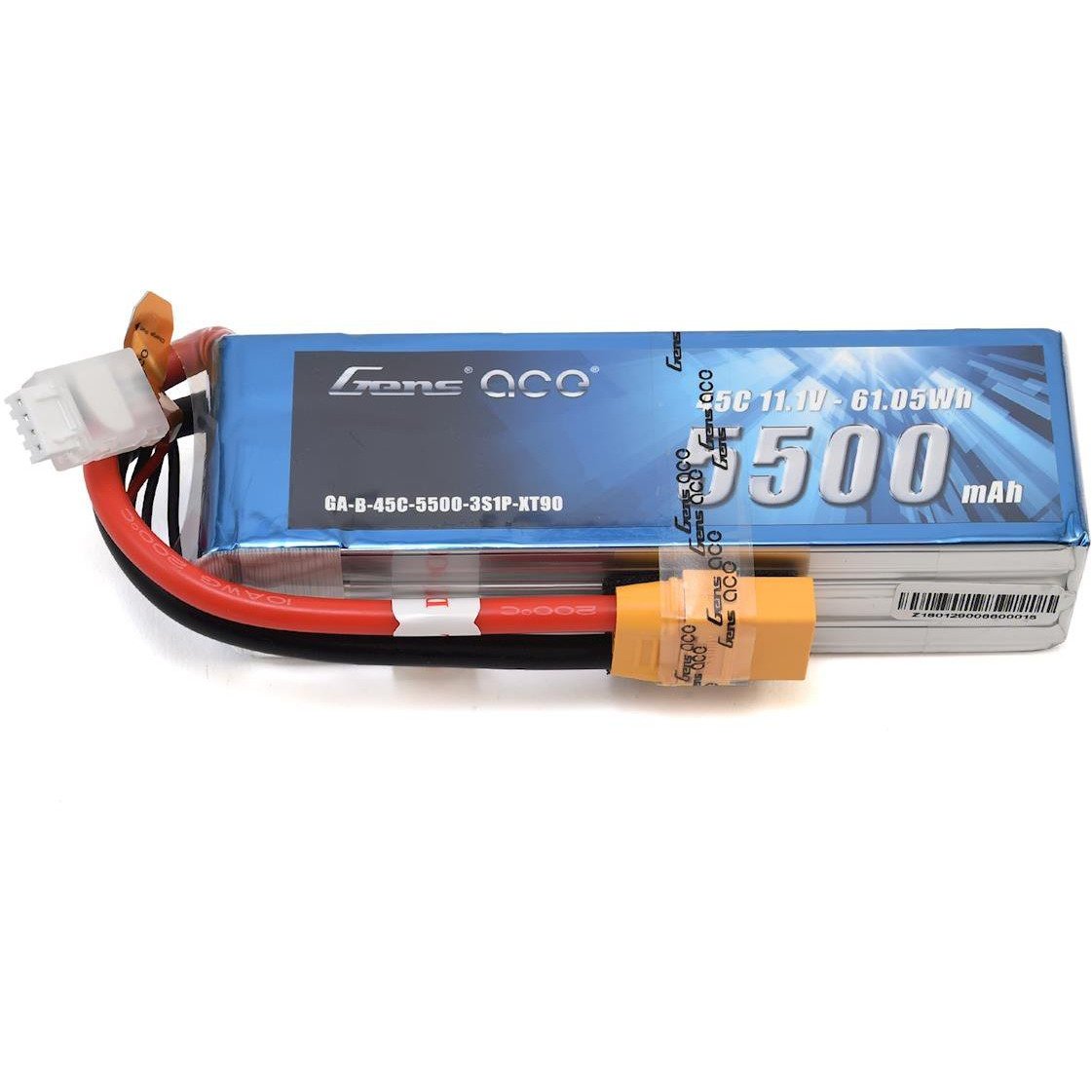Gens Ace 3S Soft 45C LiPo Battery (11.1V/5500mAh)