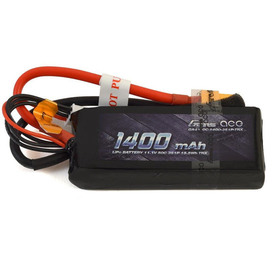 Gens Ace 3S Soft 50C LiPo Battery Pack w/XT60 Connector (11.1V/1400mAh)