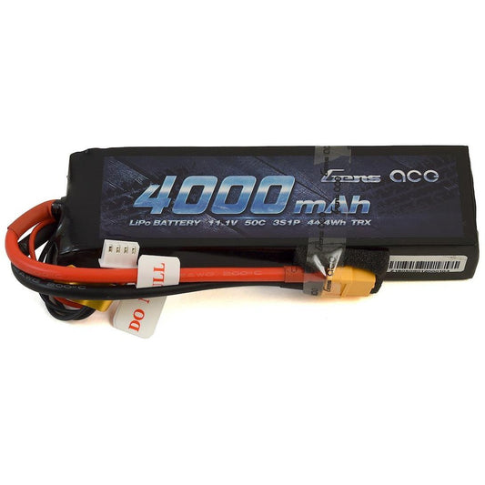 Gens Ace 3S Soft 50C LiPo Battery Pack w/XT60 Connector (11.1V/4000mAh)