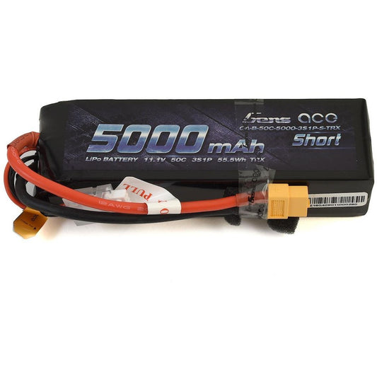 Gens Ace 3S "Short" Soft 50C LiPo Battery Pack w/XT60 Connector (11.1V/5000mAh)