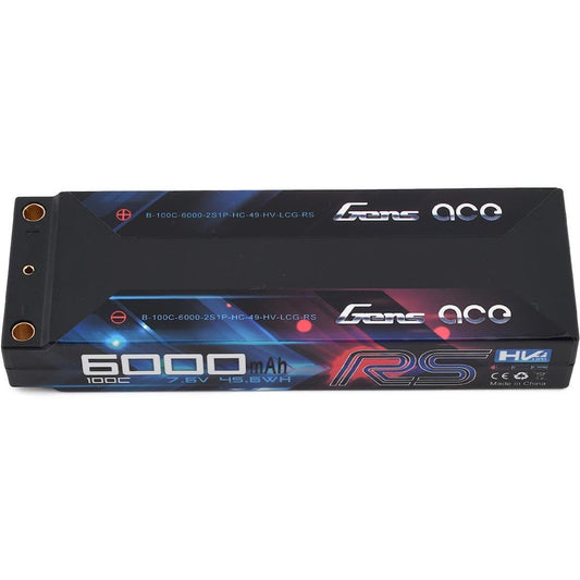 Gens Ace Race Spec 2S 100C LiHV Battery Pack w/5mm Bullets (7.6V/6000mAh)
