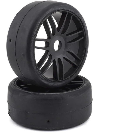 GRP GT - TO2 Slick Belted Pre-Mounted 1/8 Buggy Tires (Black) (2) (S1)