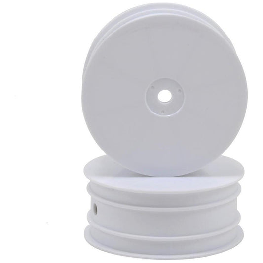 HB Racing 12mm Hex 1/10 4WD Buggy Front Wheels (2) (White) (D413)