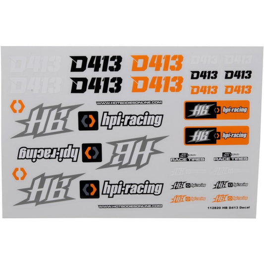 HB Racing Decal Sheet