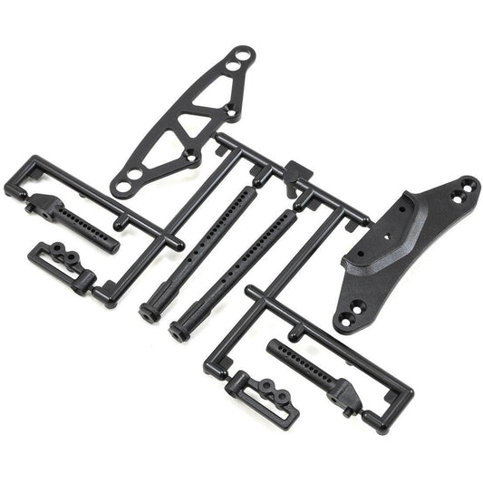 HB Racing Bumper, Body Post & Battery Stopper Set