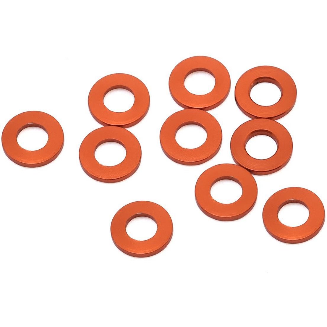 HB Racing 2x4x0.5mm Aluminum Washer (Orange) (10)