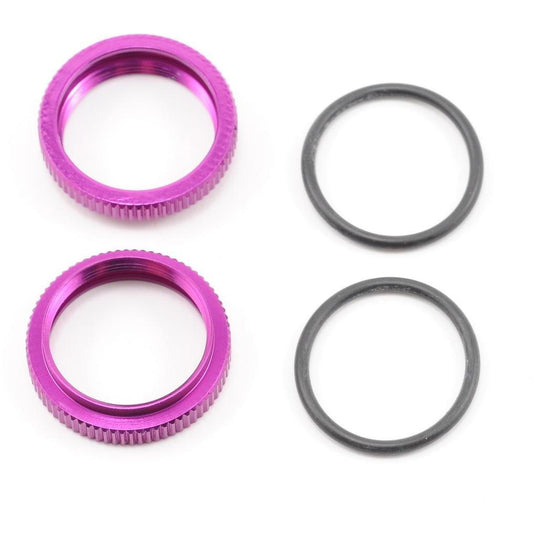 HB Racing Big Bore Pre-Load Adjustment Nut (Purple) (2)