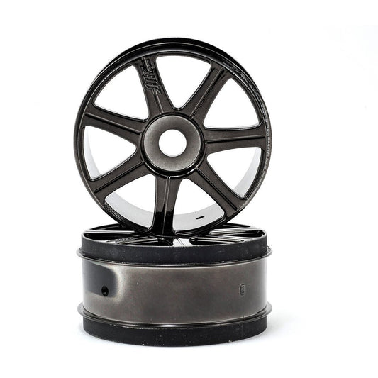 HB Racing HB Edge Wheels (2) (Black Chrome)