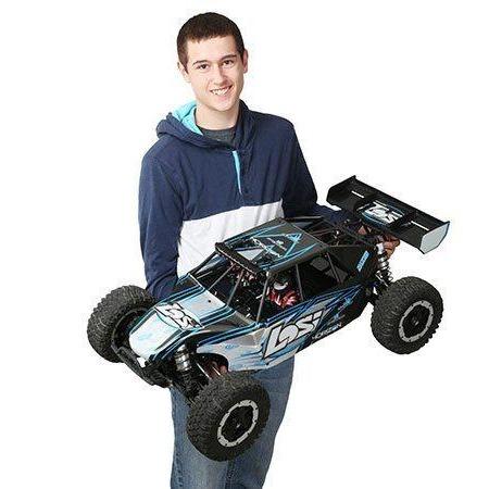 DEMO RUN ONLY-Losi Desert Buggy XL-E 1/5 RTR 4WD Electric Buggy (Black) w/2.4GHz Radio & AVC