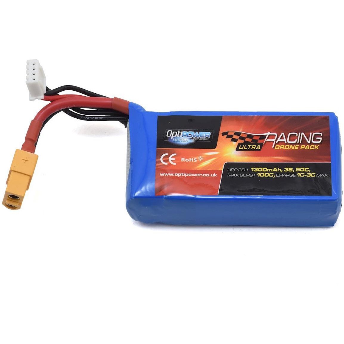 Optipower 3S 50C LiPo Battery (11.1V/1300mAh)