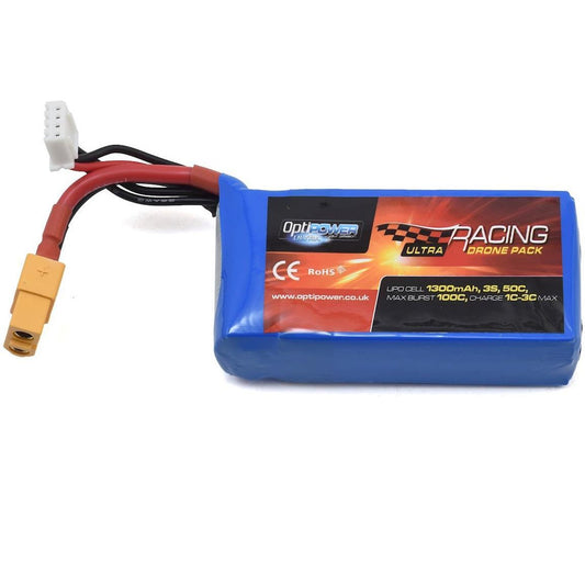 Optipower 3S 50C LiPo Battery (11.1V/1300mAh)