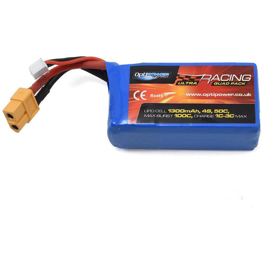 Optipower 4S 50C LiPo Battery (14.8V/1300mAh)