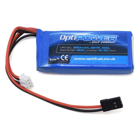 Optipower 2S 30C LiPo Receiver Battery (7.4V/850mAh)
