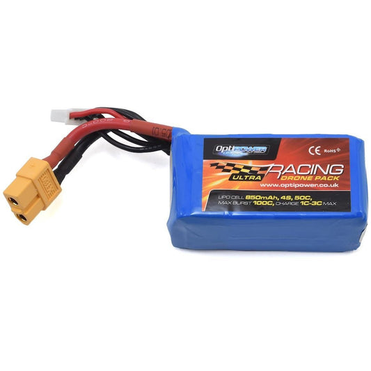 Optipower 4S 50C LiPo Battery (14.8V/850mAh)
