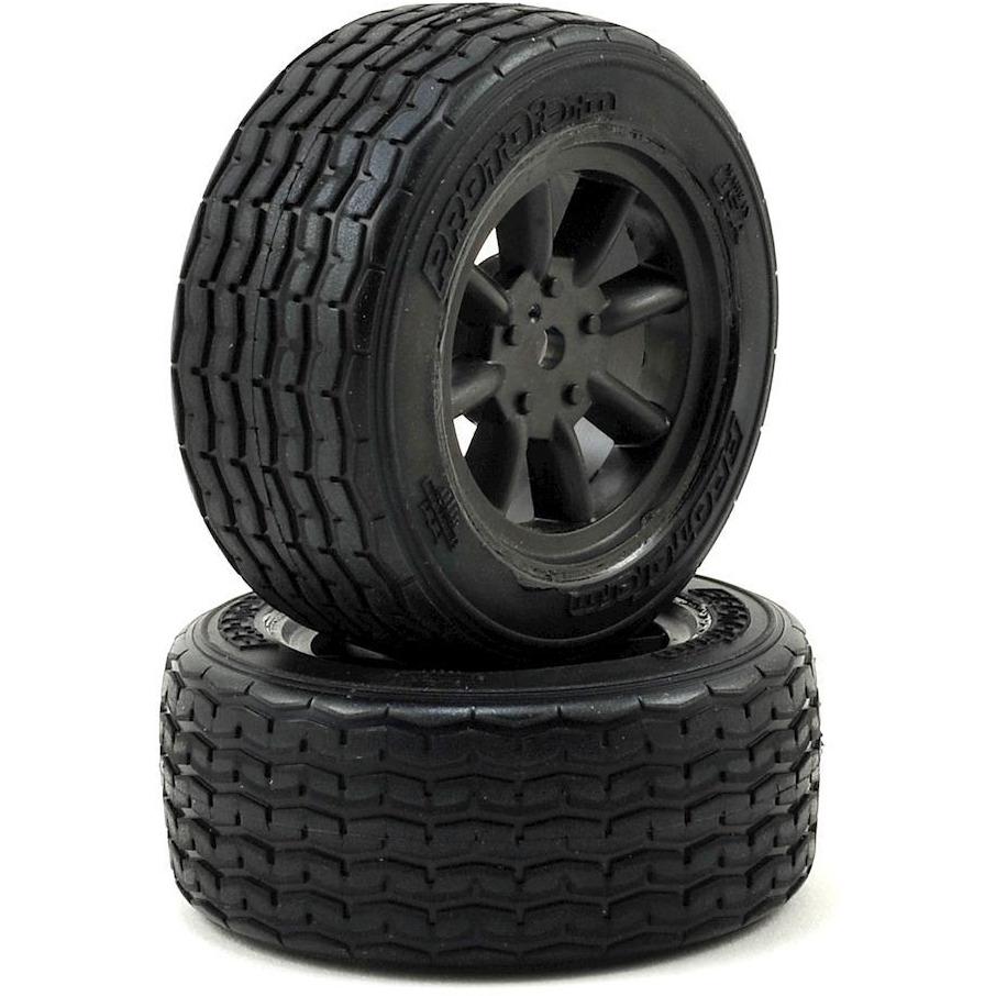 Protoform Vintage Racing Pre-Mounted Front Tire (2) (26mm) (Black)