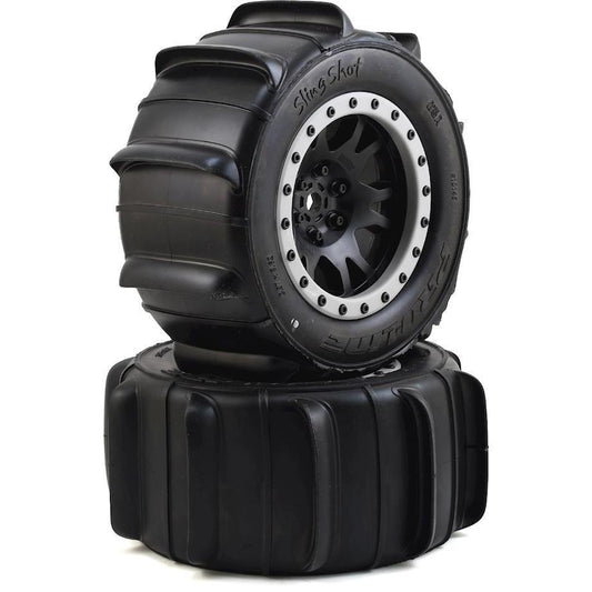 Pro-Line X-Maxx Sling Shot Pre-Mounted Sand Tires w/Impulse Pro-Loc Wheels (MX43)