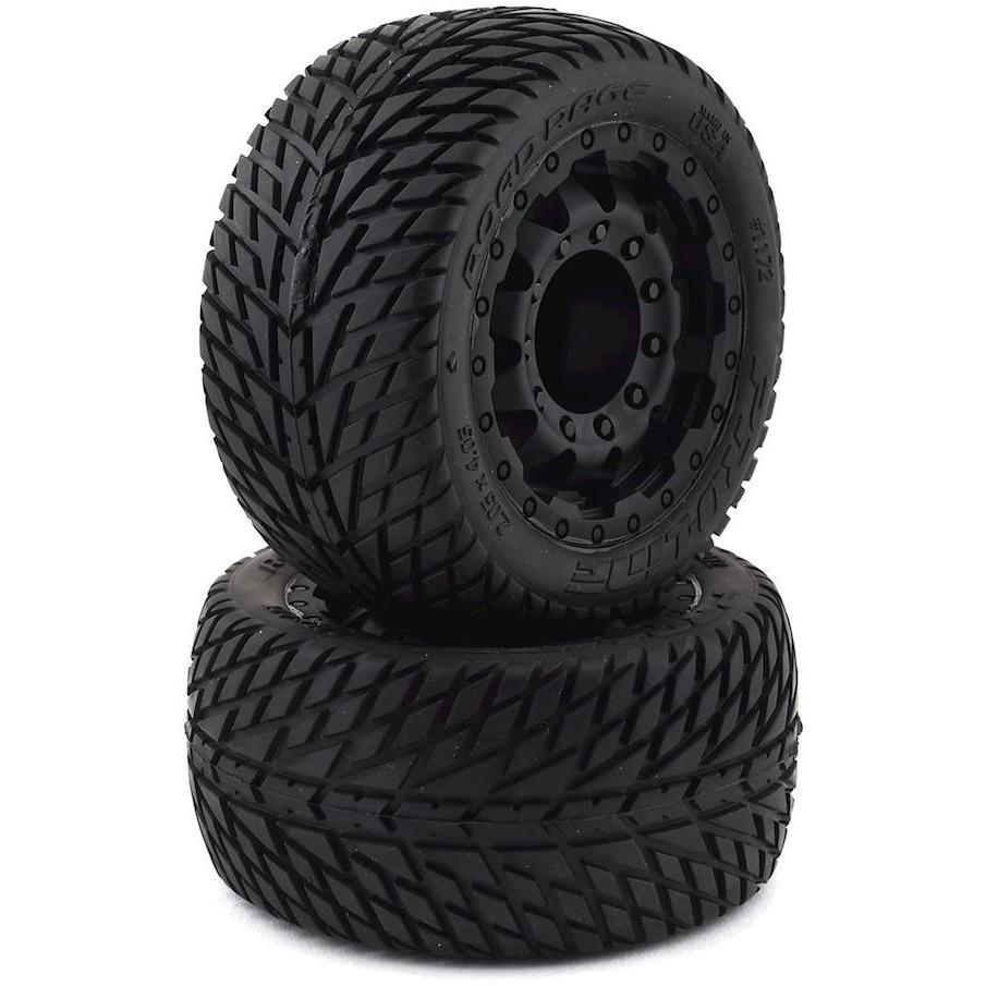Pro-Line Road Rage 2.8" Tires w/F-11 Nitro Rear Wheels (2) (Black) (M2)