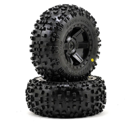 Pro-Line Badlands 2.8" Tires w/Desperado Electric Rear Wheels (2) (Black) (M2)