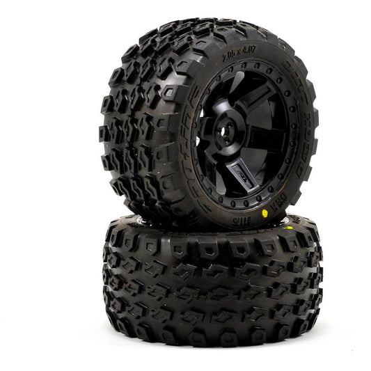 Pro-Line Dirt Hawg 2.8" Tires w/Desperado Electric Rear Wheels (2) (Black) (M2)