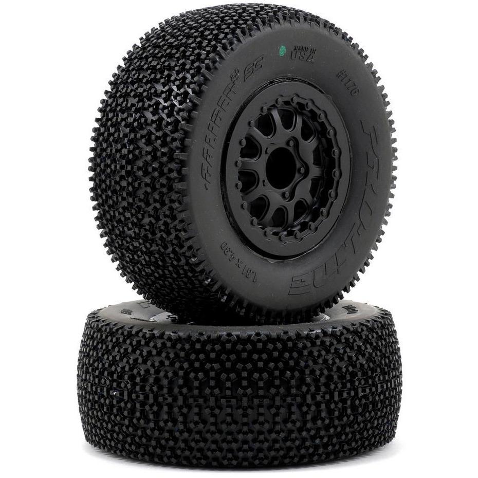 Pro-Line Caliber 2.0 SC Tires w/Renegade Wheels (2) (Slash Rear) (Black) (M3)