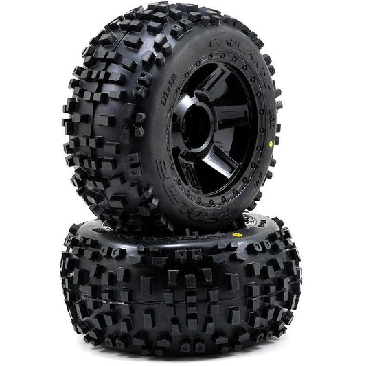 Pro-Line Badlands 3.8" Tire 1/2" Offset Wheel (2) (Black) (M2)