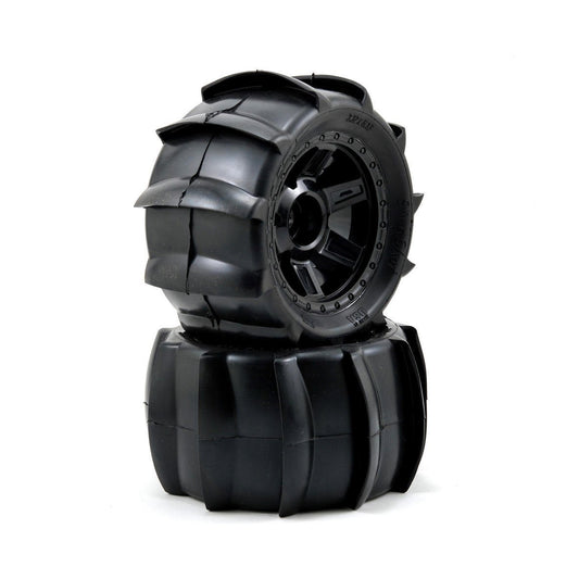 Pro-Line Sling Shot 3.8" Tire 1/2" Offset Wheel (2) (Black) (M2)