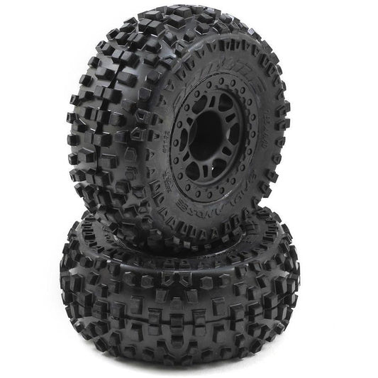 Pro-Line Badlands SC Tires w/Split Six Wheels (2) (Black) (Slash Front) (M2)