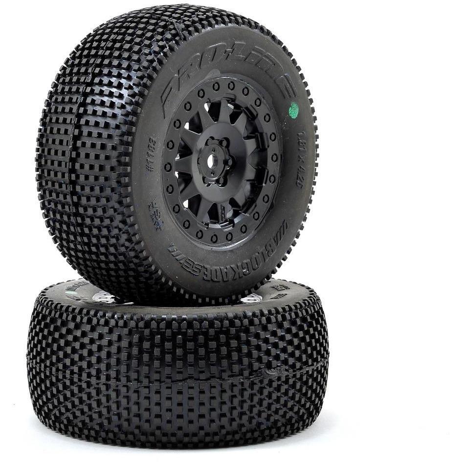 Pro-Line Blockade SC Tires w/"ProTrac" F-11 Wheels (2) (Black) (M3)