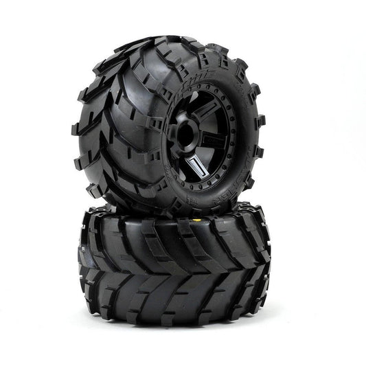 Pro-Line Masher 2.8 w/Desperado Nitro Rear Wheels (2) (Black) (M2)