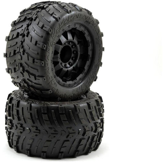 Pro-Line Shockwave 3.8" Tire w/F-11 17mm 1/2" Offset MT Wheel (2) (Black) (M2)