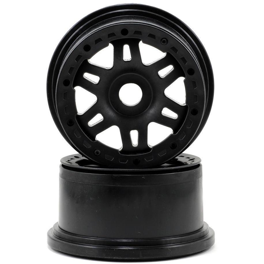 Pro-Line Split Six Bead-Loc Front Wheels (Baja 5T) (2) (Black/Black)