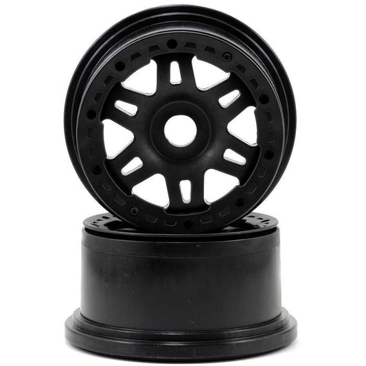Pro-Line Split Six Bead-Loc Rear Wheels (Baja 5T) (2) (Black/Black)