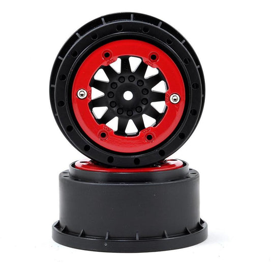Pro-Line ProTrac F-11 Bead-Loc Short Course Wheels (Black/Red) (2)