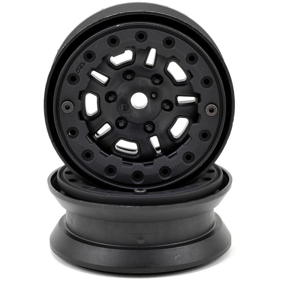 Pro-Line FaultLine 1.9" Bead Loc Rock Crawler Wheels (2) (Black/Black)