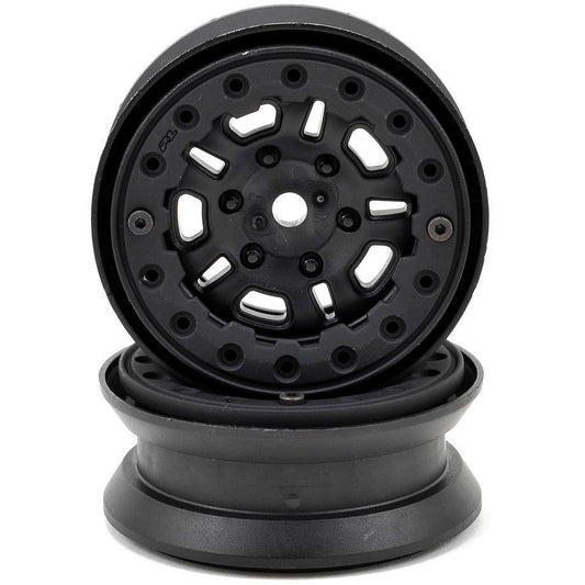 Pro-Line FaultLine 1.9" Bead Loc Rock Crawler Wheels (2) (Black/Black)